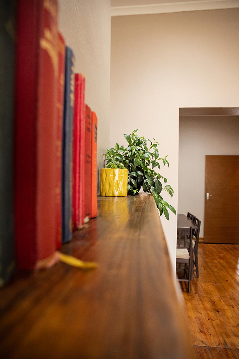 Warm fireplace mantle creating a cozy atmosphere
